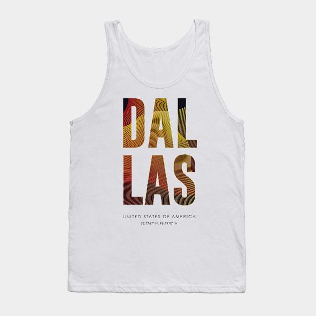 Dallas City typography Tank Top by StudioGrafiikka